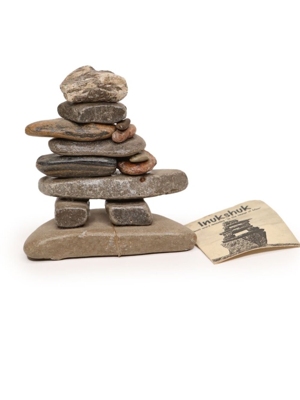 Handmade Canadian Stone Inukshuk Sculpture Figurine With Original Tag
